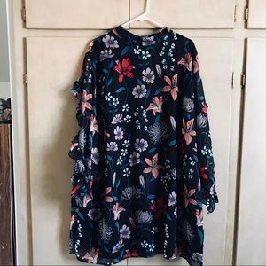 Mod print knee-length dress